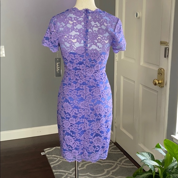 Nicole Miller Lilac Lace Dress - Picture 4 of 8
